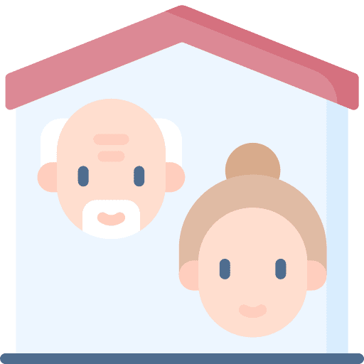 Elderly home nursing home grandparents healthcare and medical icon Elderly home nursing home grandparents healthcare and medical icon