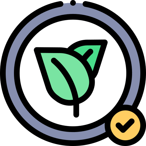 Non toxic chemical free leaf non toxic icon
