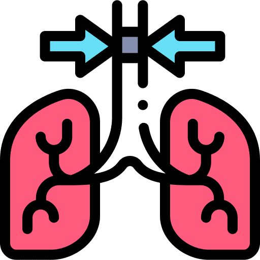 Difficulty breathing sick breathing illness icon
