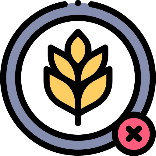 Gluten free signal wheat vegetable icon Gluten free signal wheat vegetable icon
