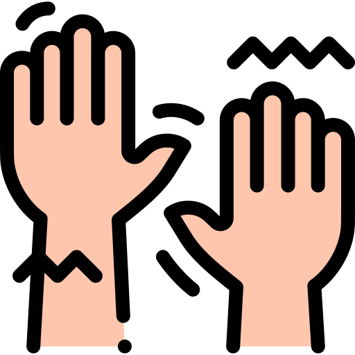 Parkinson hands illness user icon Parkinson hands illness user icon