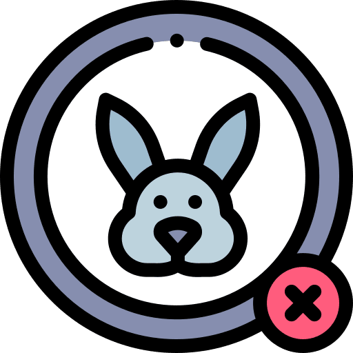 Cruelty free forbidden animal cruelty testing icon Cruelty free forbidden animal cruelty testing icon