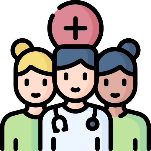Medical team teamwork medical team members icon