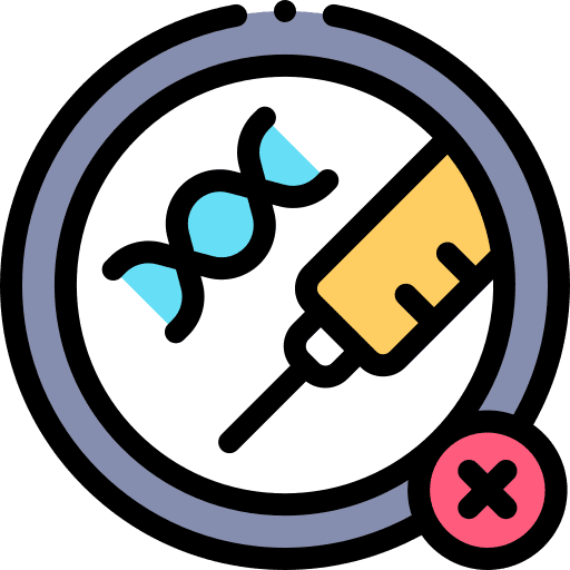 Non gmo no gmo prohibition dna icon Non gmo no gmo prohibition dna icon