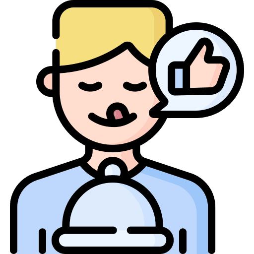 Taste like food and restaurant thumb up icon