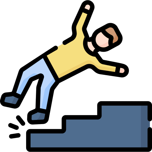 Accident falling people hurt icon Accident falling people hurt icon