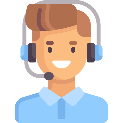 Call center agent brown hair people customer support icon