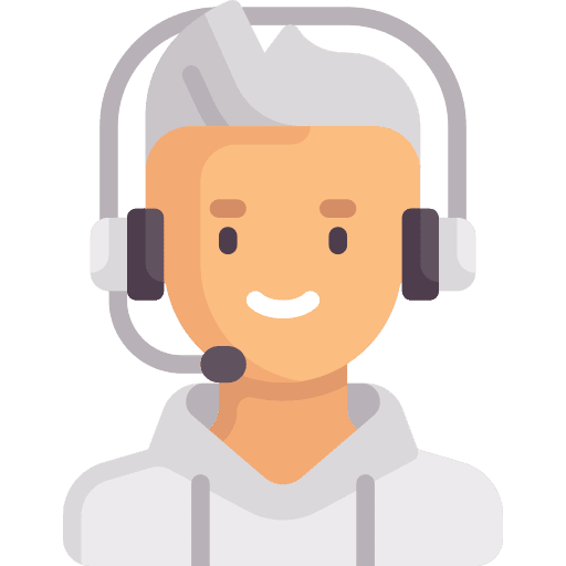 Call center agent contact center caucasian customer service icon