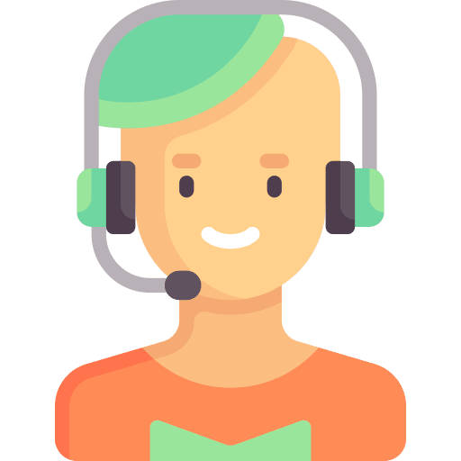 Call center agent customer support people help desk icon