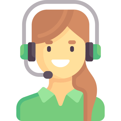 Call center agent headphones call center agent caucasian icon