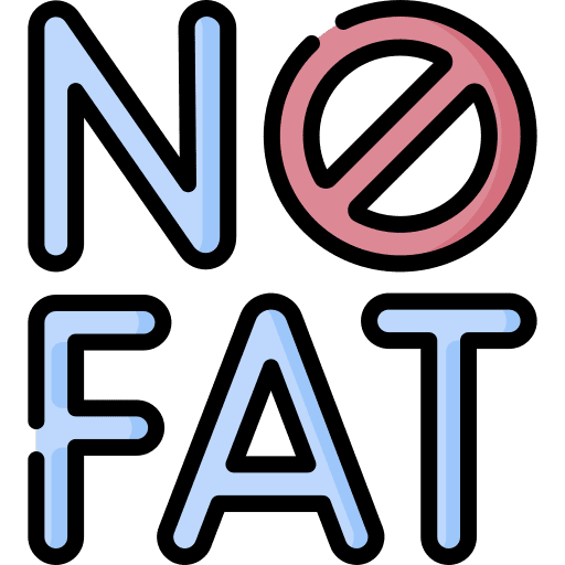 No fat signaling food healthy food icon No fat signaling food healthy food icon