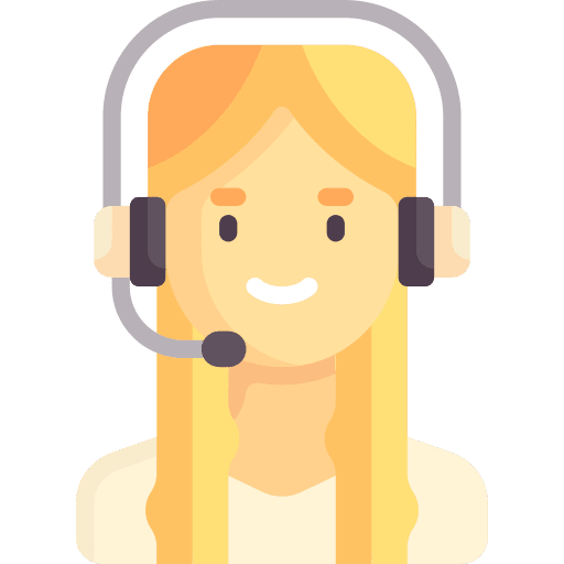 Call center agent blonde customer support long hair icon Call center agent blonde customer support long hair icon