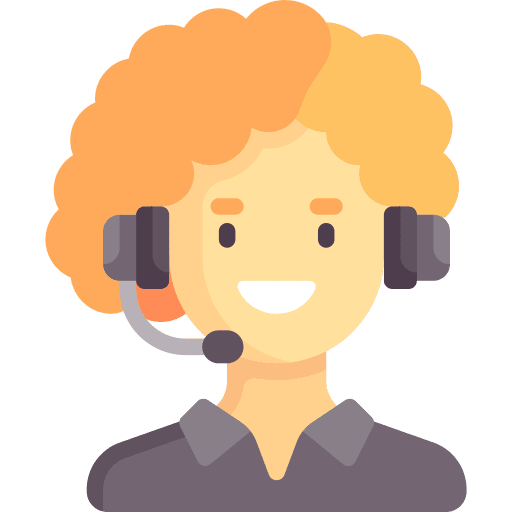 Call center agent curly hair caucasian help desk icon Call center agent curly hair caucasian help desk icon