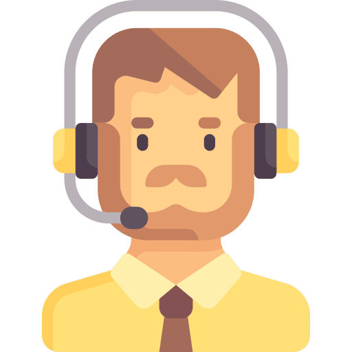 Call center agent help desk contact center brown hair icon Call center agent help desk contact center brown hair icon