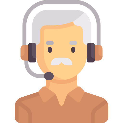 Call center agent moustache headphones customer service icon Call center agent moustache headphones customer service icon