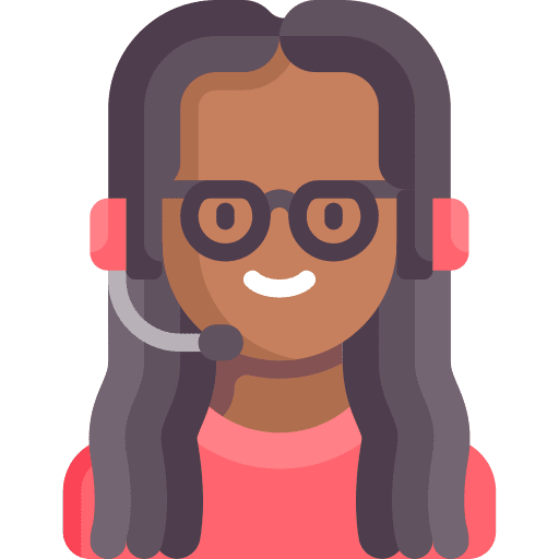 Call center agent afro people black hair icon Call center agent afro people black hair icon