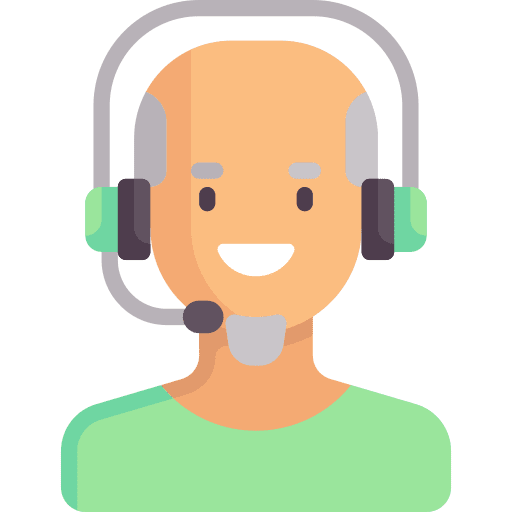 Call center agent bald man avatar icon Call center agent bald man avatar icon