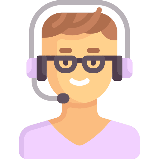 Call center agent customer support help desk caucasian icon Call center agent customer support help desk caucasian icon