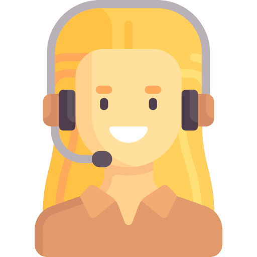 Call center agent help desk customer support blonde icon Call center agent help desk customer support blonde icon