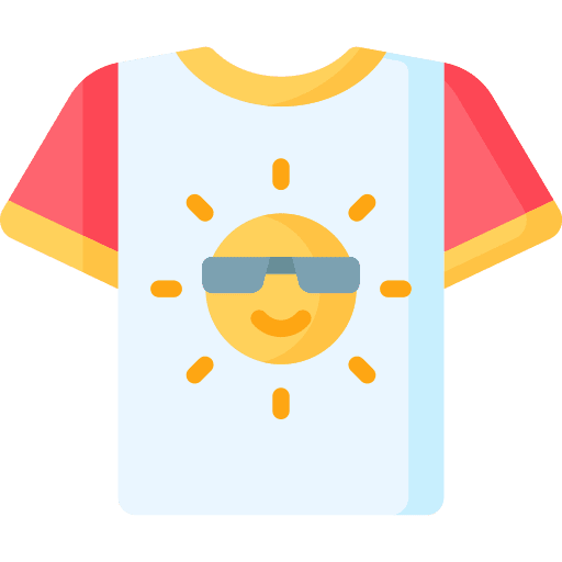 Tshirt short sleeves fashion sun icon