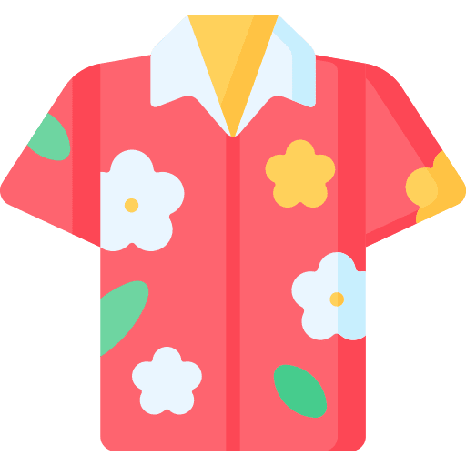 Hawaiian shirt short sleeves fashion clothing icon