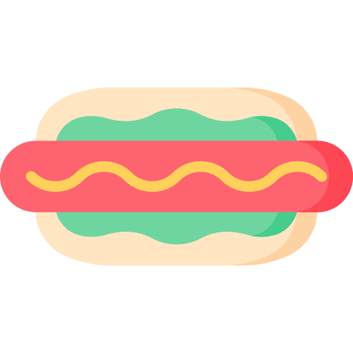 Hot dog food and restaurant junk food fast food icon Hot dog food and restaurant junk food fast food icon