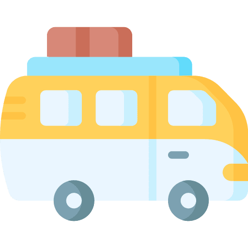 Van camping van recreational vehicle icon Van camping van recreational vehicle icon