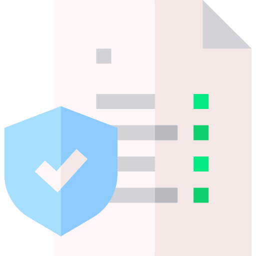 Compliant privacy policy security document icon