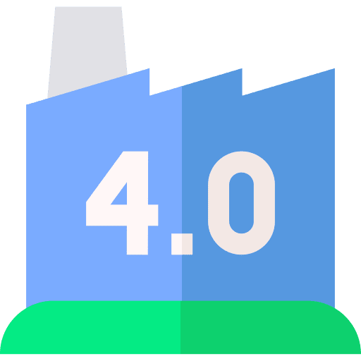 Industry 40 factory building industry 4.0 icon