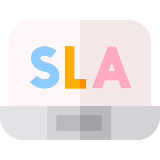 Sla computer business and finance monitor icon