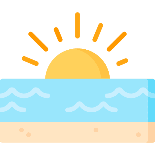 Sunrise sea sun weather icon Sunrise sea sun weather icon