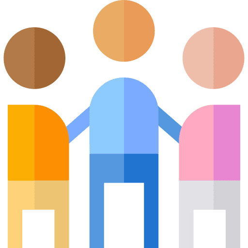 Intermediary mediator people communications icon