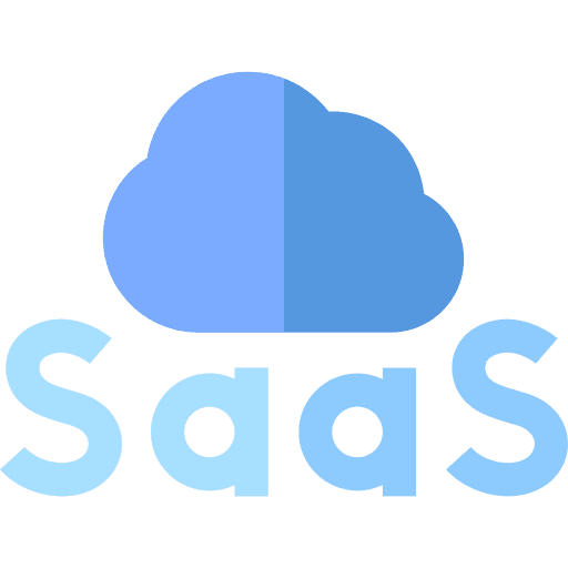 Saas big data software cloud computing icon
