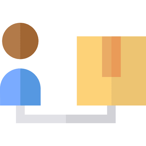 Supply chain delivery box purchase supply chain icon