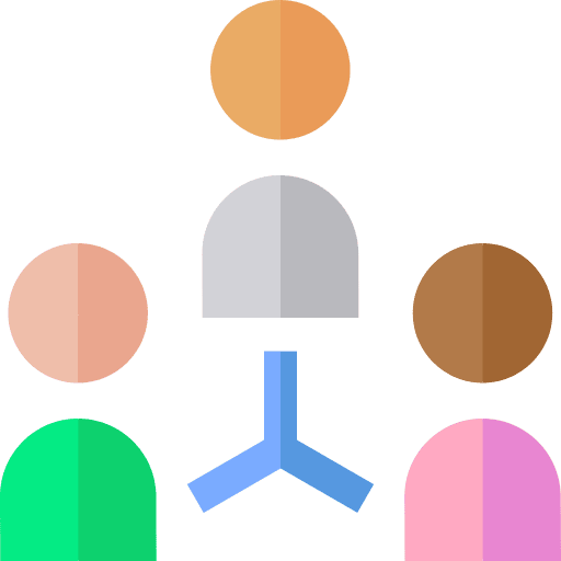 Third party group third party networking icon