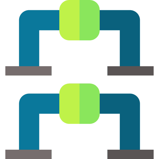 Push up bar exercise sport gym icon