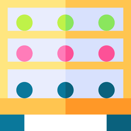 Shelving equipment shelves sports ball icon
