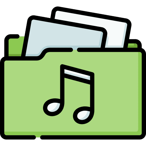 Folder archive music data storage icon