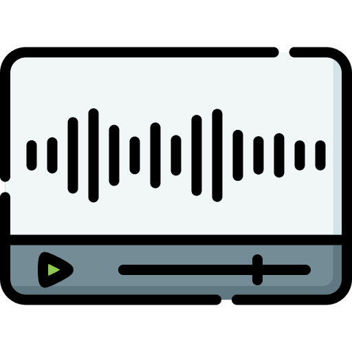Streaming streaming music player sound waves icon