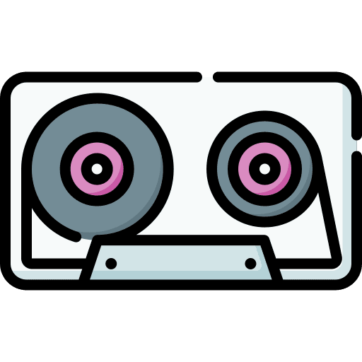 Cassette music tape music and multimedia audio tape icon Cassette music tape music and multimedia audio tape icon