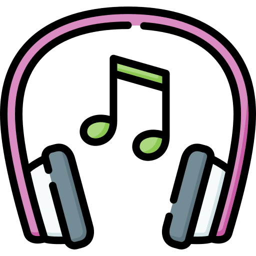 Headphones musical note music electronics icon Headphones musical note music electronics icon
