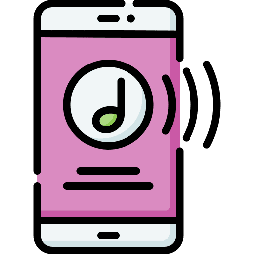 Mobile phone music player music and multimedia electronics icon Mobile phone music player music and multimedia electronics icon