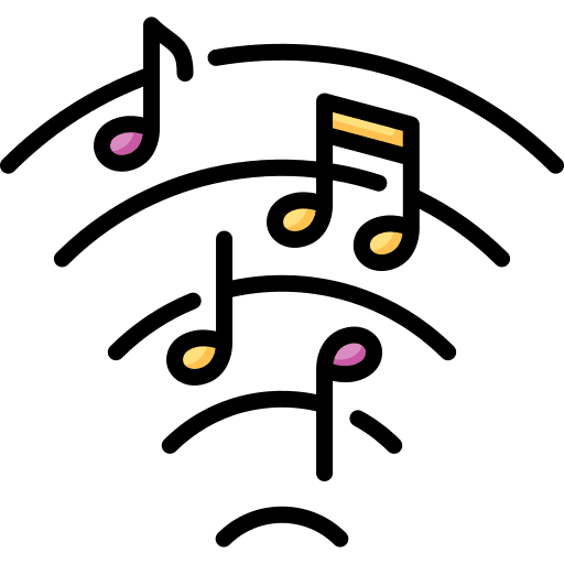 Music wave audio quaver musical notes icon Music wave audio quaver musical notes icon