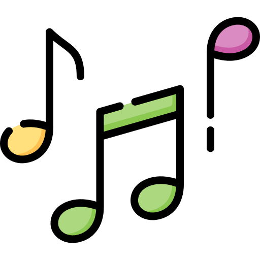 Musical notes music player sound music and multimedia icon Musical notes music player sound music and multimedia icon