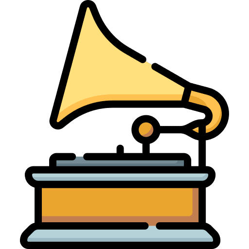 Phonograph music player gramphone vinyl icon Phonograph music player gramphone vinyl icon
