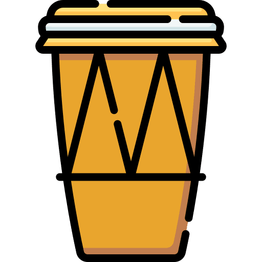 Drum orchestra music and multimedia african icon Drum orchestra music and multimedia african icon