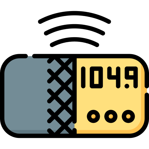 Radio broadcasting electronics radio icon Radio broadcasting electronics radio icon