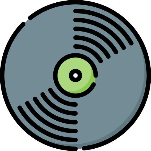 Record vintage music disc icon Record vintage music disc icon