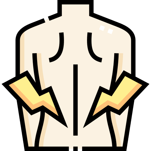 Back pain healthcare and medical injured body icon