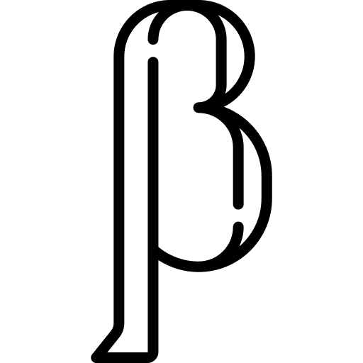 Beta letter typography language icon Beta letter typography language icon